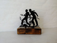 Load image into Gallery viewer, Hardy Boys Metal Silhouette &amp; Wood Shelf Decor