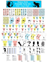 Load image into Gallery viewer, Nancy Drew Silhouettes Printable Mystery Party Kit