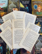 Load image into Gallery viewer, Vintage Nancy Drew Book Scrap Page Set of 20