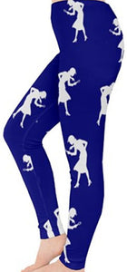 Nancy Drew Dark Blue & White Silhouette Leggings
