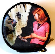 Load image into Gallery viewer, Nancy Drew Old Attic & Tolling Bell Round Case Wristlet