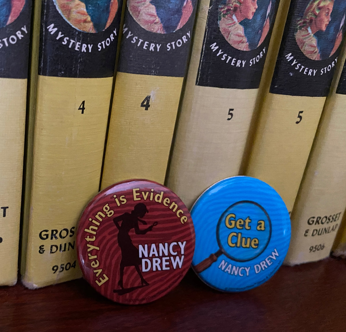 Nancy Drew Get a Clue & Everything is Evidence Buttons 2007 Promos ...