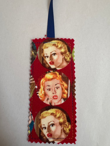 Nancy Drew Moda Fabric Bookmark w/ Ribbon