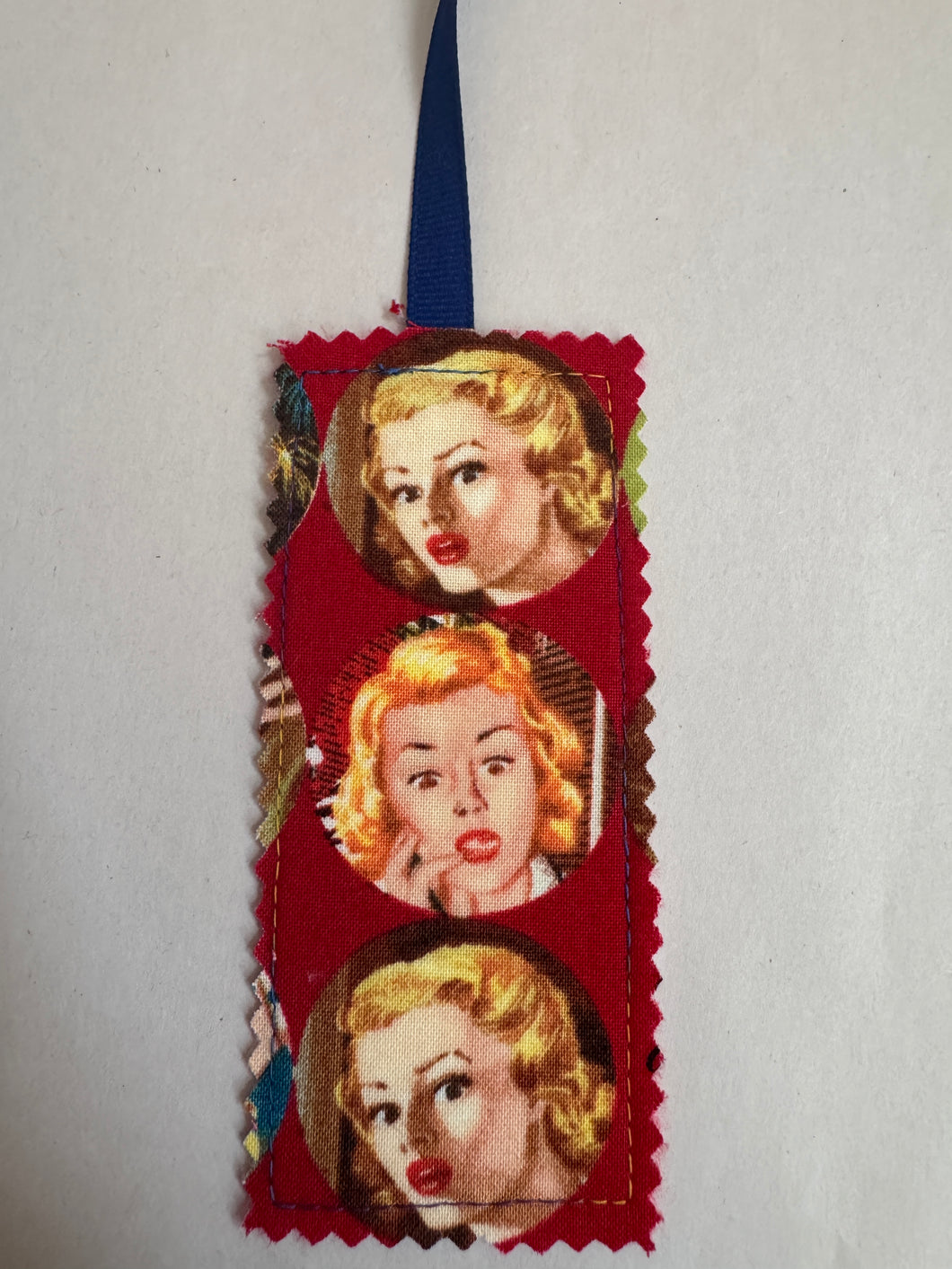 Nancy Drew Moda Fabric Bookmark w/ Ribbon