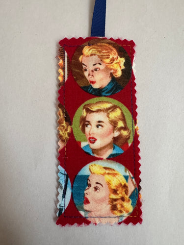 Nancy Drew Moda Fabric Bookmark w/ Ribbon