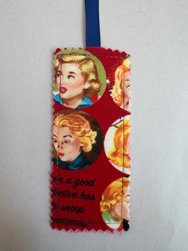 Nancy Drew Moda Fabric Bookmark w/ Ribbon
