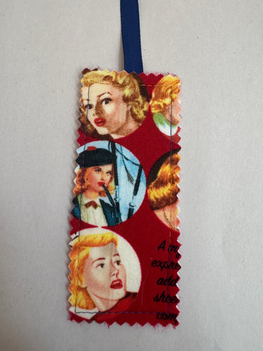 Nancy Drew Moda Fabric Bookmark w/ Ribbon