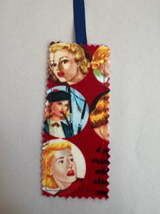 Nancy Drew Moda Fabric Bookmark w/ Ribbon