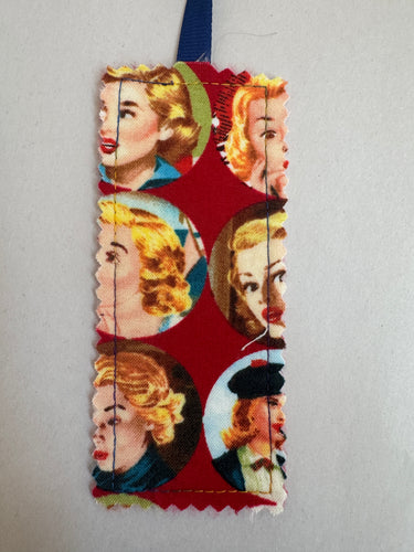Nancy Drew Moda Fabric Bookmark w/ Ribbon