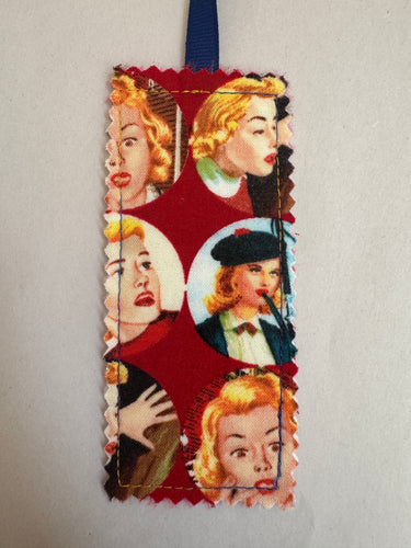 Nancy Drew Moda Fabric Bookmark w/ Ribbon