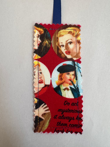 Nancy Drew Moda Fabric Bookmark w/ Ribbon