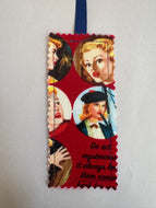 Nancy Drew Moda Fabric Bookmark w/ Ribbon