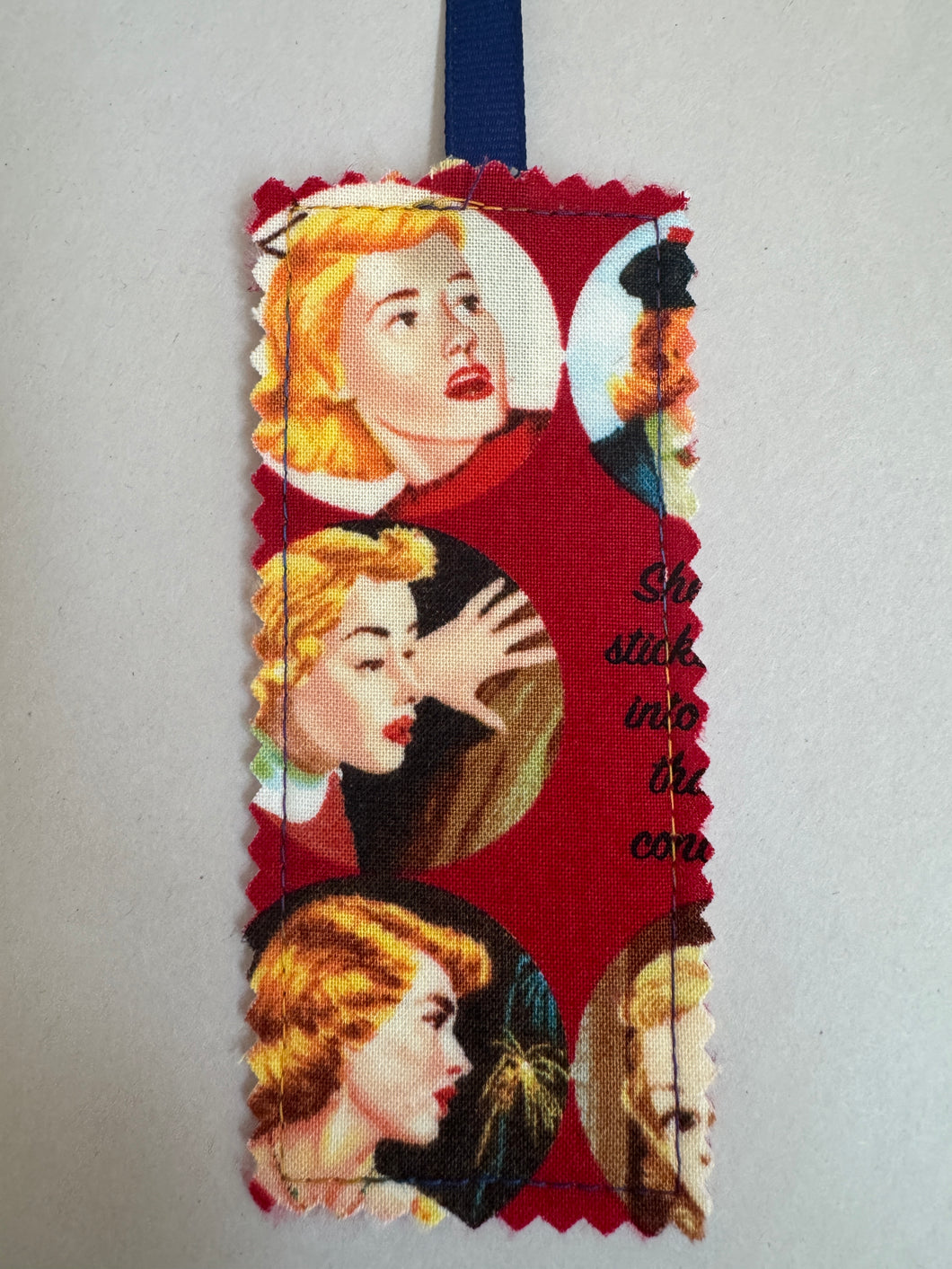 Nancy Drew Moda Fabric Bookmark w/ Ribbon