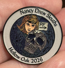 Load image into Gallery viewer, Nancy Drew Hollow Oak Enamel Pin Nancy Drew St. Louis Convention Item