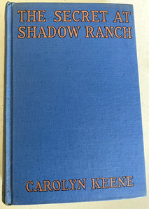 Nancy Drew Shadow Ranch 1st Printing 1931 DJ OT