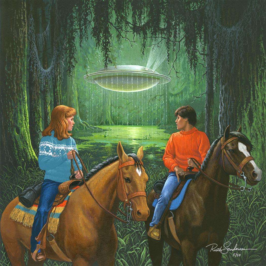 THE FLYING SAUCER MYSTERY - A Ruth Sanderson Limited Edition Print