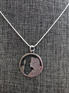 Nancy Drew Silver Cameo Silhouette Necklace