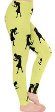 Load image into Gallery viewer, Nancy Drew Yellow &amp; Black Silhouette Leggings