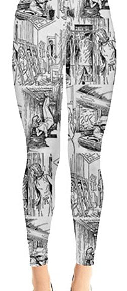 Nancy Drew Classic Illustrations Leggings