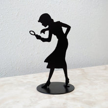 Load image into Gallery viewer, Nancy Drew Metal Silhouette Decor Piece