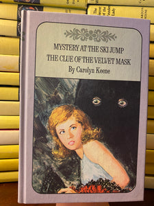Vintage Nancy Drew Twin Thriller Book Club Ski Jump Velvet Mask