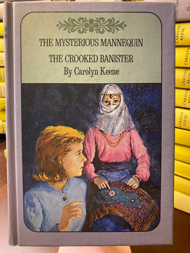 Vintage Nancy Drew Twin Thriller Book Club Mysterious Mannequin Crooked Banister