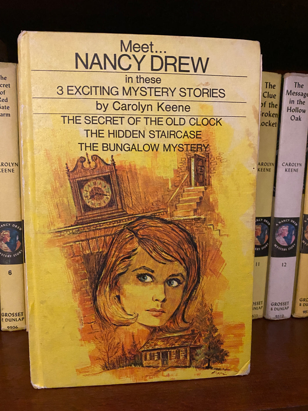 Vintage Nancy Drew Book The Triple Edition Old Clock Hidden Staircase Bungalow Mystery