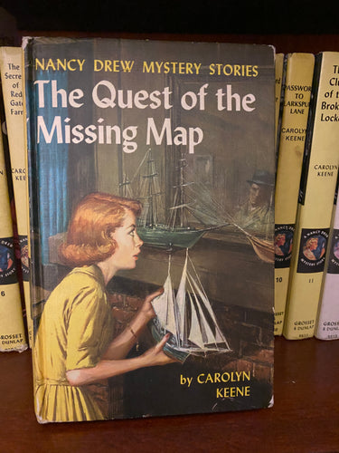 Vintage Nancy Drew Book Quest of the Missing Map 2nd art 1st PC Prtg