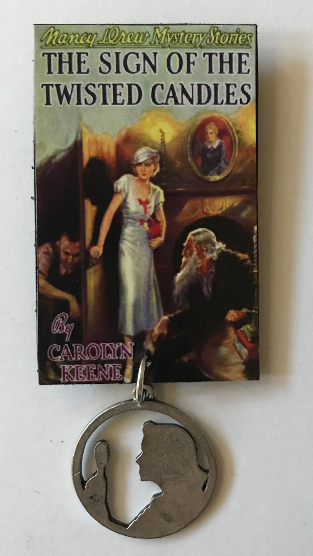 Nancy Drew Book Cover Twisted Candles Pin or Ornament