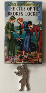 Nancy Drew Book Cover Broken Locket Pin or Ornament