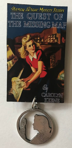 Nancy Drew Book Cover Missing Map Pin or Ornament