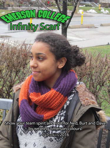 Nancy Drew - Emerson College Infinity Scarf Knitting Pattern