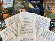 Vintage Nancy Drew Book Scrap Page Set of 20