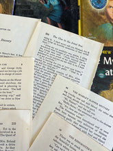 Load image into Gallery viewer, Vintage Nancy Drew Book Scrap Page Set of 20