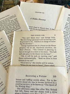 Vintage Nancy Drew Book Scrap Page Set of 20