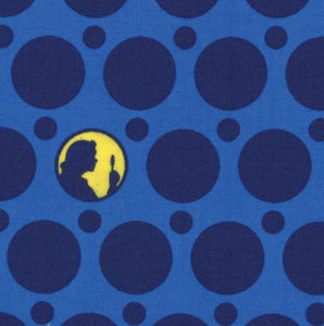 Nancy Drew Get a Clue Moda Fabric FQ Blue Circles