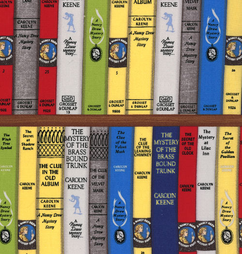 Nancy Drew Get a Clue Moda Fabric FQ Book Spines #2