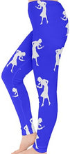 Load image into Gallery viewer, Nancy Drew Blue &amp; White Silhouette Leggings