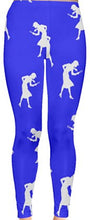 Load image into Gallery viewer, Nancy Drew Blue &amp; White Silhouette Leggings