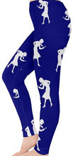 Load image into Gallery viewer, Nancy Drew Dark Blue &amp; White Silhouette Leggings