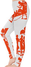 Load image into Gallery viewer, Nancy Drew Orange Silhouette Book Endpaper Leggings