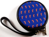 Nancy Drew Orange Silhouettes Round Case Wristlet
