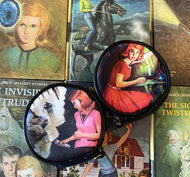 Nancy Drew Old Attic & Tolling Bell Round Case Wristlet