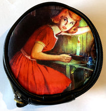 Load image into Gallery viewer, Nancy Drew Old Attic &amp; Tolling Bell Round Case Wristlet