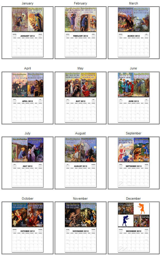 Nancy Drew Tandy Book Cover Illustrations 2025 Calendar Nancy Drew Fans