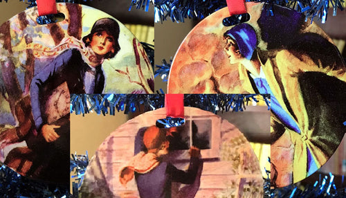 Nancy Drew 90th Anniversary Ornament Set Old Clock Hidden Staircase Bungalow Mystery